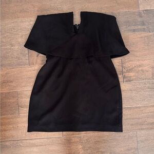 BCBGMaxAzria Black Strapless Cocktail Dress